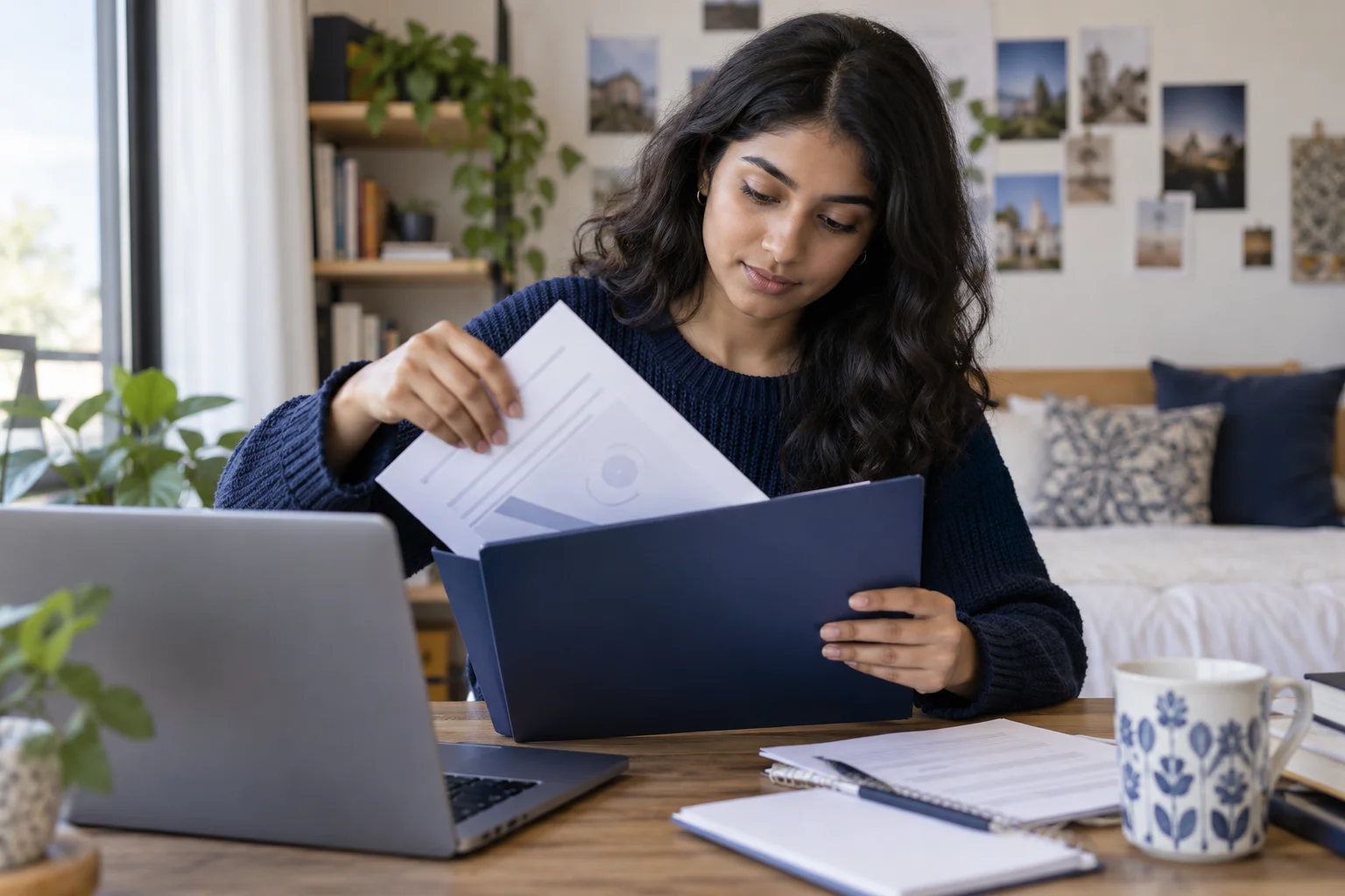 Student organizing application documents